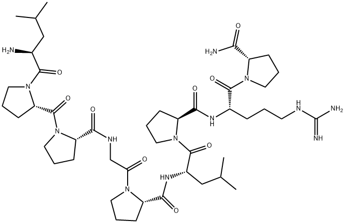 leucyl-prolyl-prolyl-glycyl-prolyl-leucyl-prolyl-arginyl-prolinamide Struktur