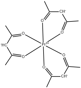 乙酰丙酮镨水合物,14553-09-4,结构式