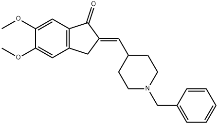 2-[(E)-(1-BENZYL-4-PIPERIDINYL)METHYLIDENE]-5,6-DIMETHOXY-1-INDANONE Structure