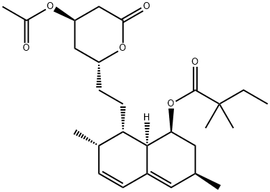 辛伐他汀杂质B(乙酰基辛伐他汀), 145576-25-6, 结构式
