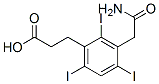 3-[3-(アセチルアミノ)-2,4,6-トリヨードフェニル]プロパン酸 化学構造式