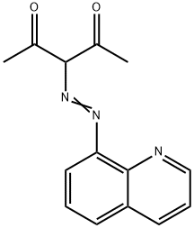 3-(8-キノリルアゾ)-2,4-ペンタンジオン 化学構造式