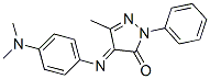4-[[4-(ジメチルアミノ)フェニル]イミノ]-2,4-ジヒドロ-5-メチル-2-フェニル-3H-ピラゾール-3-オン 化学構造式