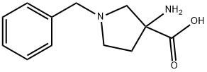 1-苄基-3-氨基吡咯烷-3-甲酸 结构式