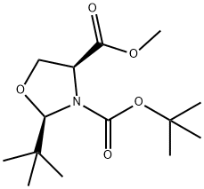 4-Methyl 2-Tert-Butyloxazolidine-3,4-Dicarboxylate Struktur