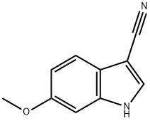 6-甲氧基-1H-吲哚-3-甲腈, 145692-57-5, 结构式