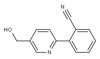 2-(5-(羟基甲基)吡啶-2-基)苯甲腈, 145733-56-8, 结构式