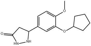 5-[3-(CYCLOPENTYLOXY)-4-METHOXYPHENYL]PYRAZOLIDIN-3-ONE Structure