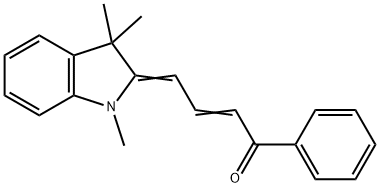 (2E,4E)-1-苯基-4-(1,3,3-三甲基-1,3-二氢-2H-吲哚-2-基)丁-2-烯-1-酮, 14575-25-8, 结构式