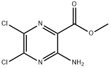 3-アミノ-5,6-ジクロロピラジン-2-カルボン酸メチル 化学構造式