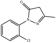 1-(2-クロロフェニル)-3-メチル-5-ピラゾロン水和物 化学構造式