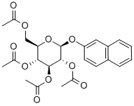 b-Naphthyl b-D-Glucopyranoside Tetraacetate Struktur