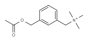 3-acetoxymethyl-N,N,N-trimethylbenzenemethanaminium Struktur