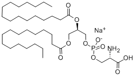 1,2-二软脂酰基-SN-甘油-3-磷酸-L-丝氨酸钠盐 结构式