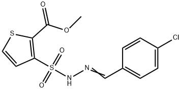 145865-79-8 methyl 3-[[(4-chlorophenyl)methylideneamino]sulfamoyl]thiophene-2-carb oxylate