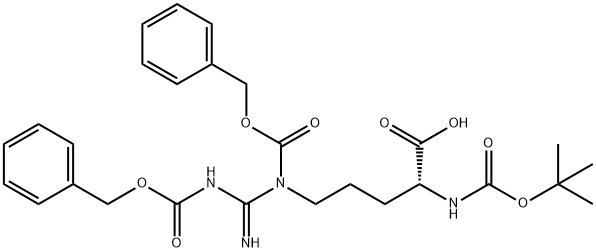BOC-D-ARG(Z)2-OH Struktur