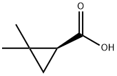 (S)-(+)-2,2-ジメチルシクロプロパンカルボン酸 化学構造式
