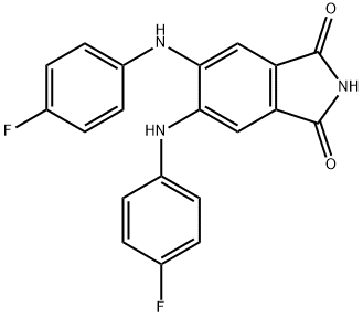 5,6-BIS[(4-FLUOROPHENYL)AMINO]-1H-ISOINDOLE-1,3(2H)-DIONE,145915-60-2,结构式
