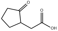 2-オキソシクロペンタン酢酸 化学構造式