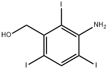 3-アミノ-2,4,6-トリヨードベンジルアルコール 化学構造式