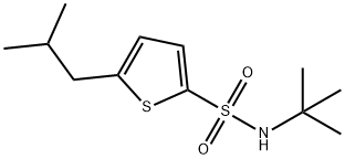 2-THIOPHENESULFONAMIDE, N-(1,1-DIMETHYLETHYL)-5-(2-METHYLPROPYL)- Structure