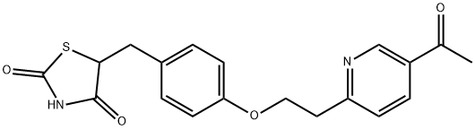 5-[[4-[2-(5-ACETYL-2-PYRIDINYL)ETHOXY]PHENYL]METHYL]-2,4THIAZOLIDINEDIONE Structure