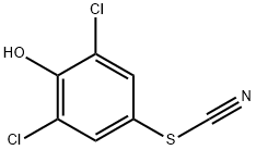 チオシアン酸3,5-ジクロロ-4-ヒドロキシフェニル 化学構造式