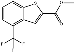 4-(トリフルオロメチル)ベンゾ[B]チオフェン-2-カルボン酸メチル 化学構造式