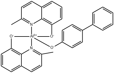 Bis(2-methyl-8-quinolinolato-N1,O8)-(1,1'-Biphenyl-4-olato)aluminum Structure