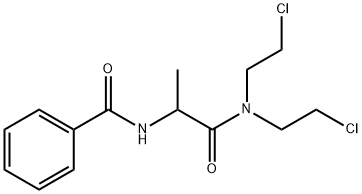 N-[1-[bis(2-chloroethyl)carbamoyl]ethyl]benzamide,1462-81-3,结构式