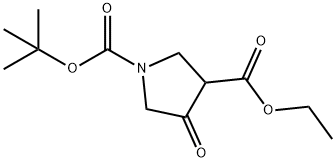 N-BOC-4-氧代-3-吡咯烷甲酸乙酯,146256-98-6,结构式