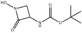 Carbamic acid, (1-hydroxy-2-oxo-3-azetidinyl)-, 1,1-dimethylethyl ester (9CI) Struktur