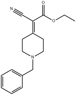 ETHYL 2-(1-BENZYL-4-PIPERIDINYLIDENE)-2-CYANOACETATE Struktur