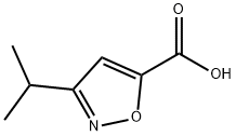 3-异丙基异恶唑-5-羧酸, 14633-22-8, 结构式
