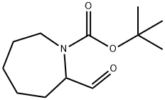 2-甲酰基氮杂环庚烷-1-甲酸叔丁酯 结构式