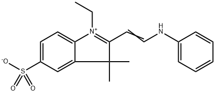 3H-Indolium，1-Ethyl-3,3- Dimethyl-2-[2-(phenylamino)ethenyl]-5-Sulfo，inner salt. Structure