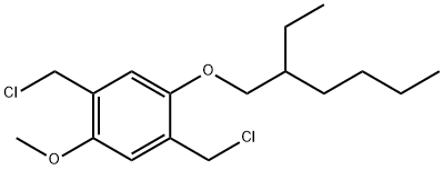 2,5-ビス(クロロメチル)-4-(2-エチルヘキシルオキシ)アニソール 化学構造式