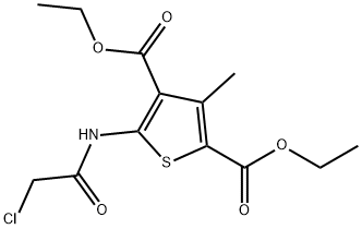 5-[(クロロアセチル)アミノ]-3-メチルチオフェン-2,4-二カルボン酸ジエチル 化学構造式