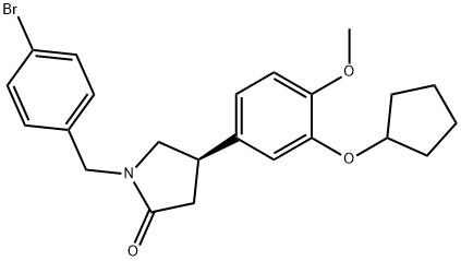 1-(4-bromobenzyl)-4-(3-(cyclopentyloxy)-4-methoxyphenyl)pyrrolidin-2-one Structure