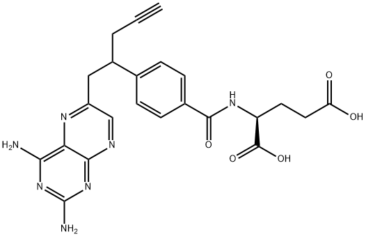 10-炔丙基-10-去氮杂氨基蝶呤,146464-95-1,结构式