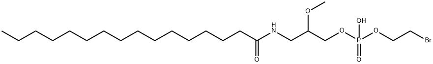 RAC-3-HEXADECANAMIDO-2-METHOXY-1-(2-BROMOETHOXYPHOSPHORYL)PROPANOL Structure