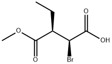Butanedioic acid, 2-bromo-3-ethyl-, 4-methyl ester, [S-(R*,S*)]- (9CI) Struktur