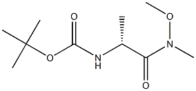 (R)-叔丁基(1-(甲氧基(甲基)氨基)-1-氧代丙-2-基)氨基甲酸酯, 146553-06-2, 结构式