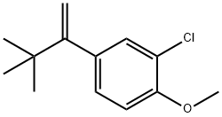Benzene, 2-chloro-4-(2,2-dimethyl-1-methylenepropyl)-1-methoxy- Struktur