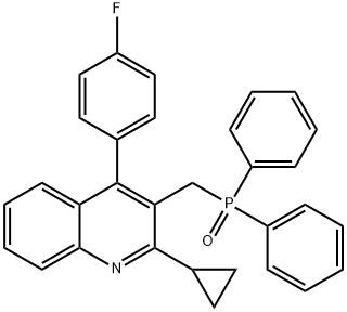 2-Cyclopropyl-3-[(diphenylphosphinyl)methyl]-4-(4-fluorophenyl)quinoline Structure