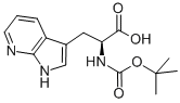 (S)-2-((叔丁氧羰基)氨基)-3-(1H-吡咯并[2,3-B]吡啶-3-基)丙酸, 146610-21-1, 结构式