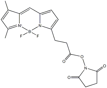 EverFluor FL, SE  [4,4-Difluoro-5,7-DiMethyl-4-Bora-3a,4a-Diaza-s-Indacene-3-Propionic Acid, SucciniMidyl Ester ] [Known as BODIPY<sup>[R]</sup> FL, SE, TM of MP] Structure