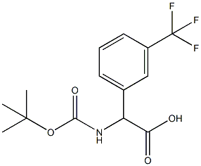 N-BOC-2-(3-TRIFLUOROMETHYL-PHENYL)-DL-GLYCINE
 化学構造式