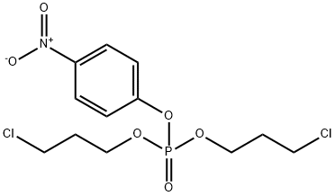 りん酸ビス(3-クロロプロピル)4-ニトロフェニル 化学構造式