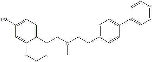 6-Hydroxy-N-methyl-N-(2-(4-phenylphenyl)ethyl)-1,2,3,4-tetrahydro-1-naphthalene methanamine|化合物 T26424